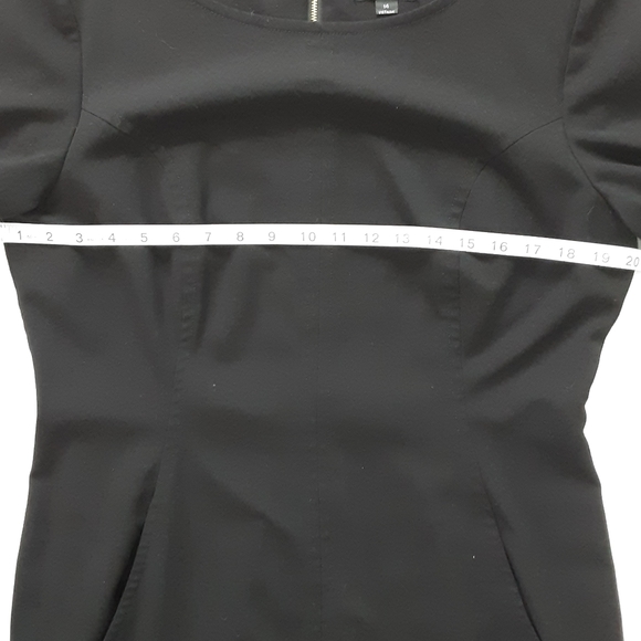 Tahari Arthur S. Levine Black Sheath Dress 14 - Picture 5 of 8